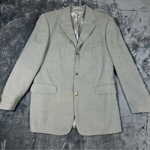 Hugo Boss Men's US 44R Grey Angelico 3 Button Blazer Jacket Sport Coat Vintage